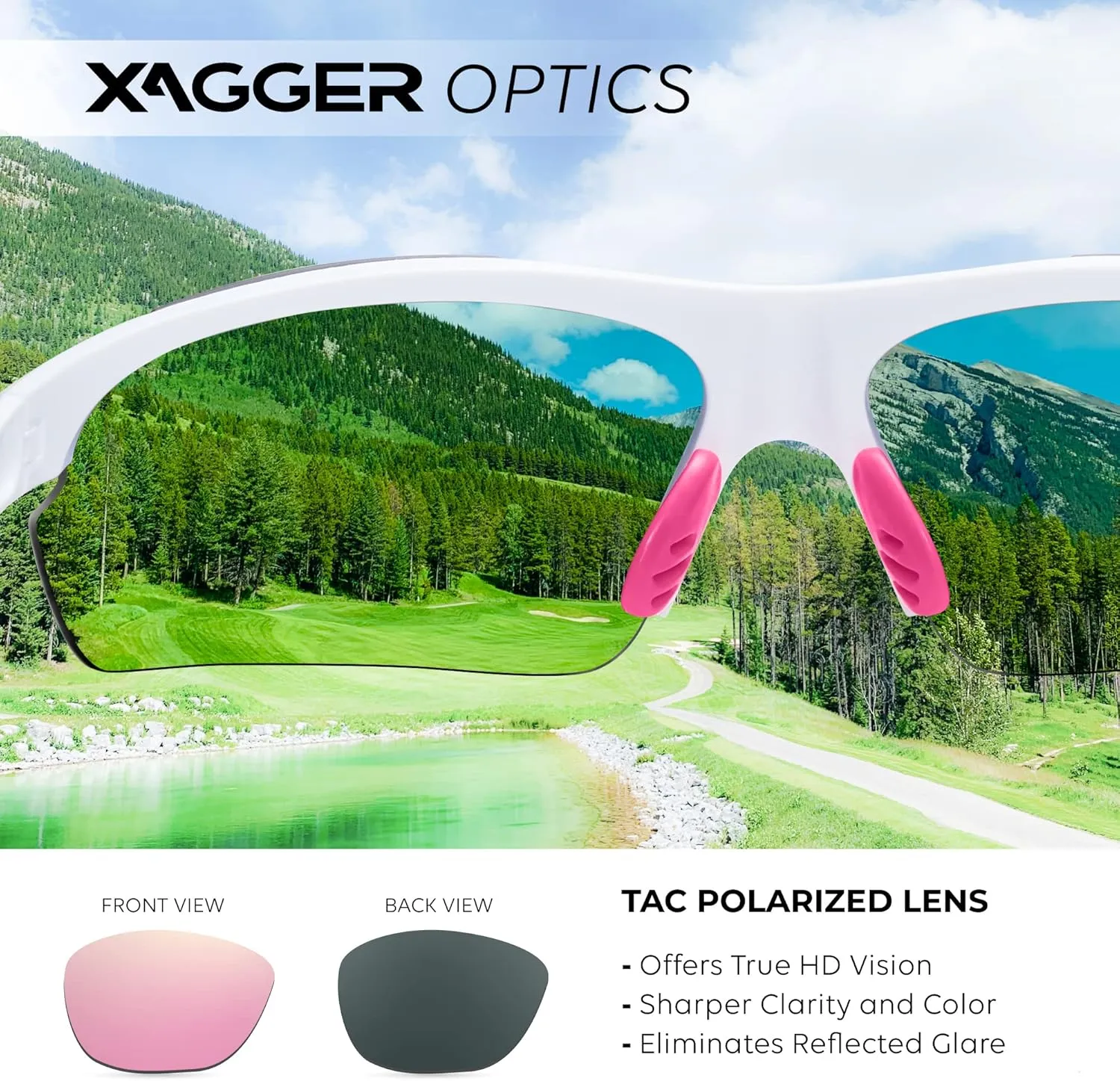 Xagger Polarized Sports Sunglasses for Men Women Wrap Around UV400 Running Baseball Softball Cycling Driving Glasses