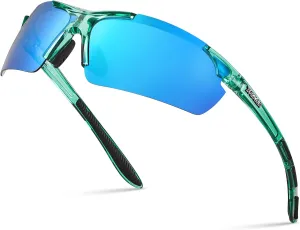 Xagger Polarized Sports Sunglasses for Men Women Wrap Around UV400 Running Baseball Softball Cycling Driving Glasses