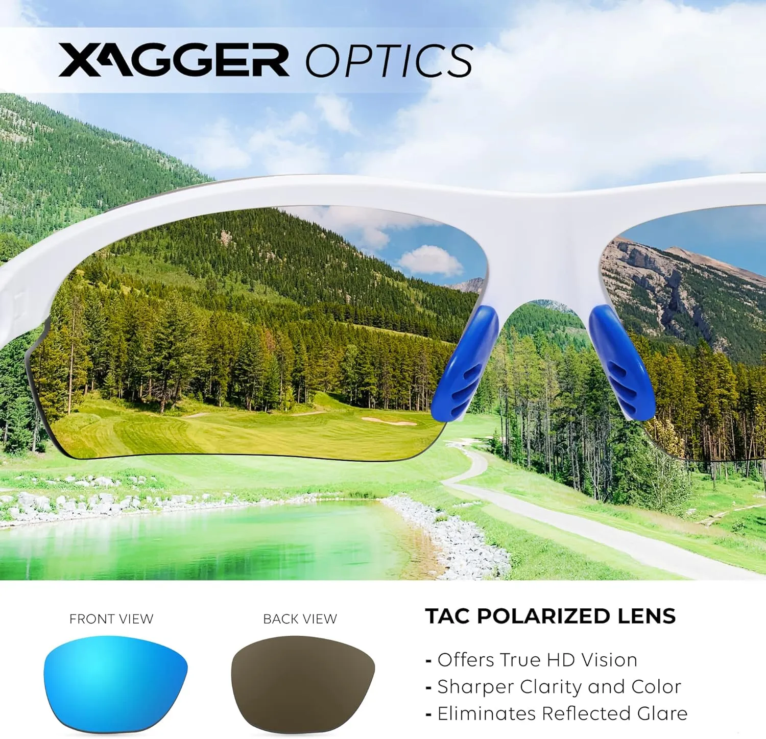 Xagger Polarized Sports Sunglasses for Men Women Wrap Around UV400 Running Baseball Softball Cycling Driving Glasses