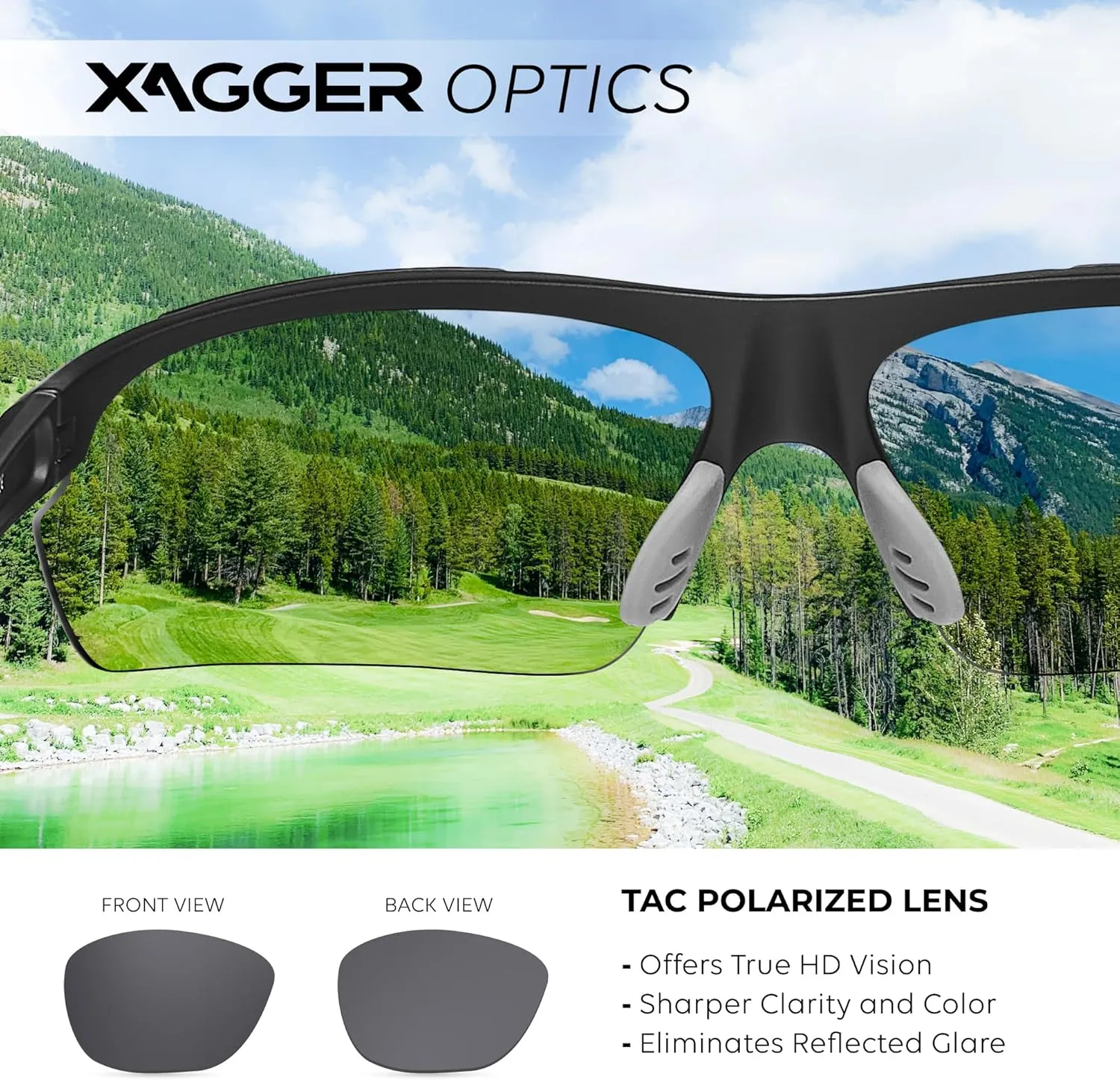 Xagger Polarized Sports Sunglasses for Men Women Wrap Around UV400 Running Baseball Softball Cycling Driving Glasses