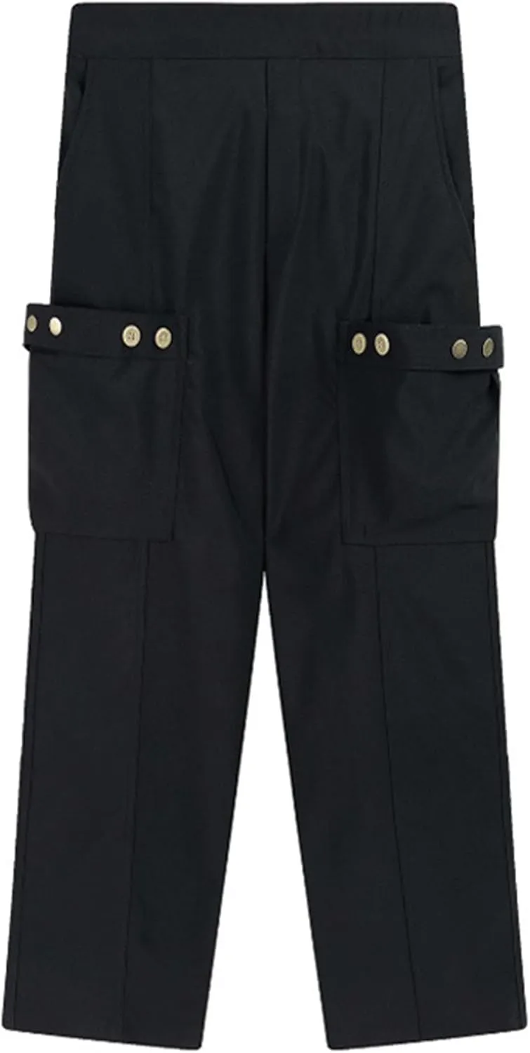 XYXIONGMAO Men's Black Casual Streetwear Harem Cargo Pants Loose Multi-Pocket Techwear Sweatpants Hip Hop Joggers Overalls