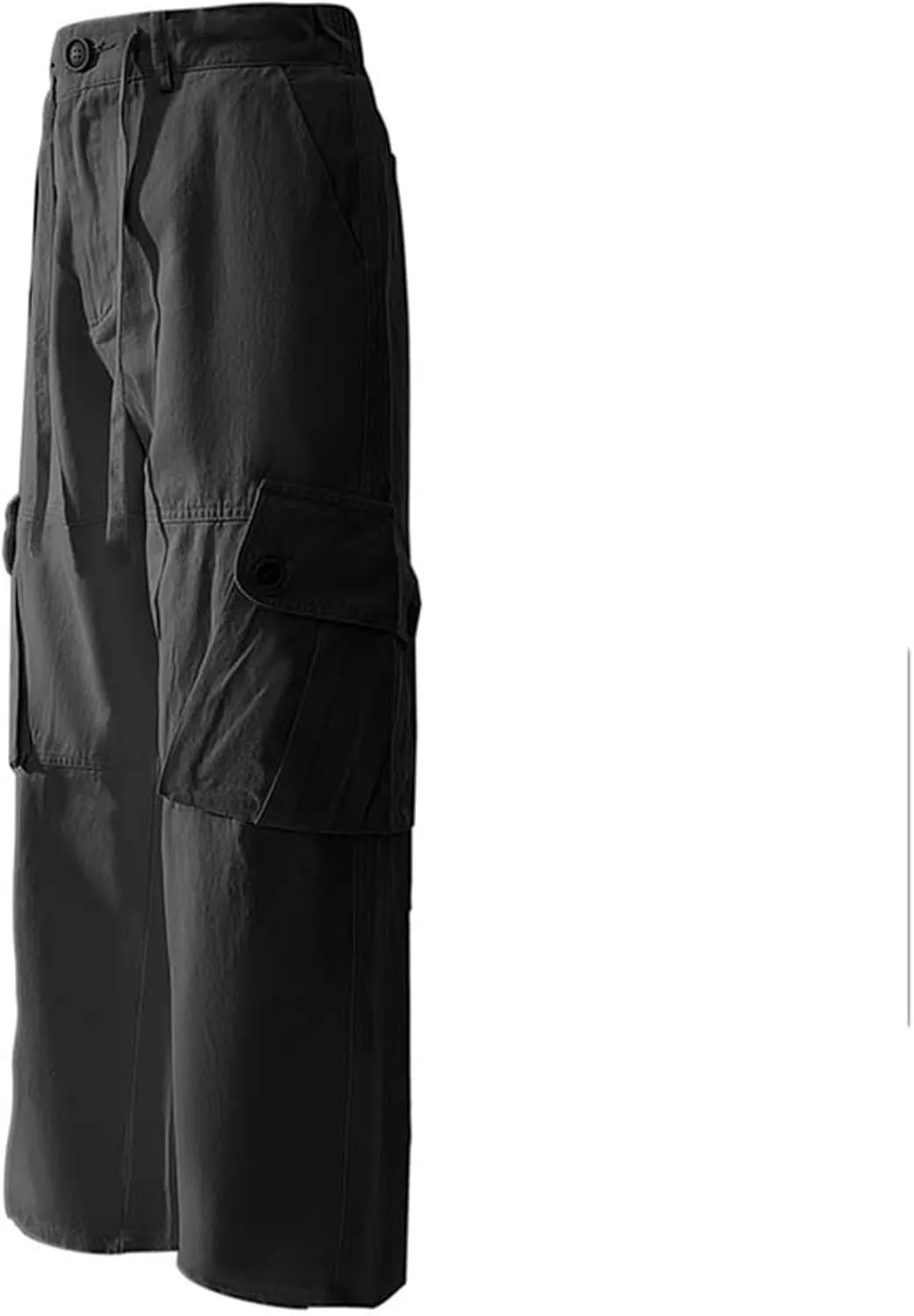 XYXIONGMAO Men's Black Overalls Loose Pleated Hip Hop Streetwear Cargo Pants Multi-Pocket Joggers Techwear Casual Sweatpants