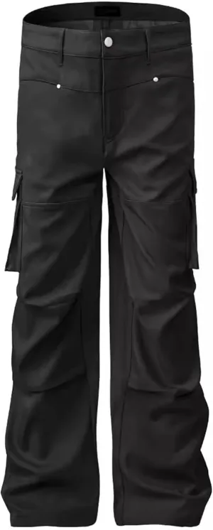 XYXIONGMAO Men's Loose Streetwear Black Function Techwear Casual Multi-Pocket Hip Hop Cargo Pants Overalls Joggers Sweatpants