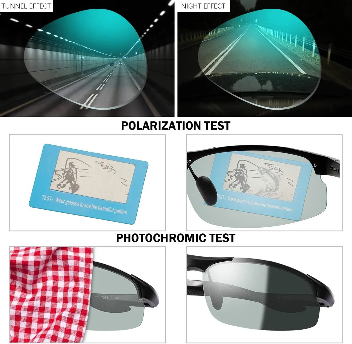 YIMI Men Photochromic Polarized Sports Sunglasses Cycling Fishing Driving Glasses UV Protection Eyeglasses Anti Glare Eyewear
