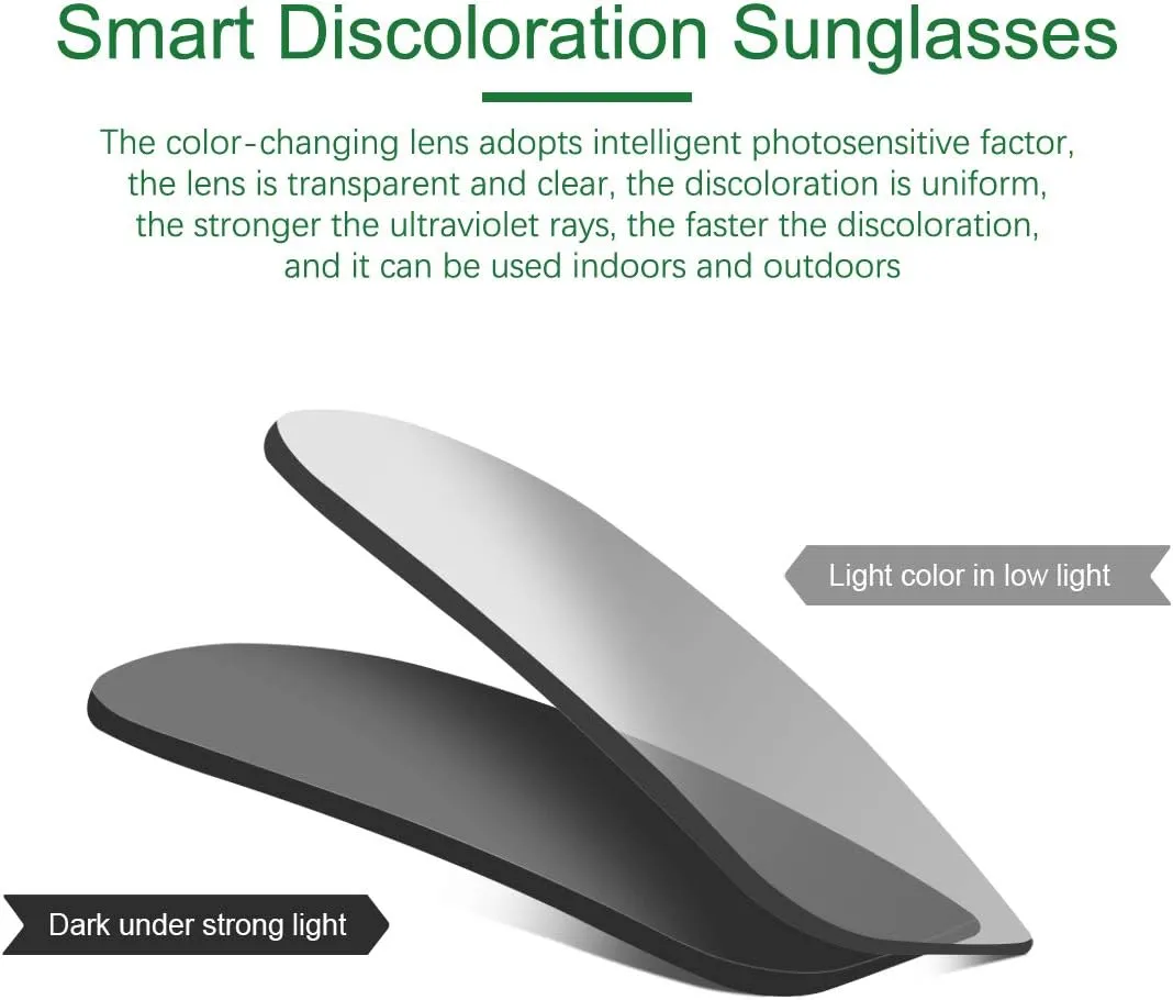 YIMI Men Photochromic Polarized Sports Sunglasses Cycling Fishing Driving Glasses UV Protection Eyeglasses Anti Glare Eyewear