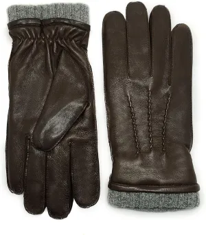 YISEVEN Men's Lambskin Leather Gloves Touchscreen