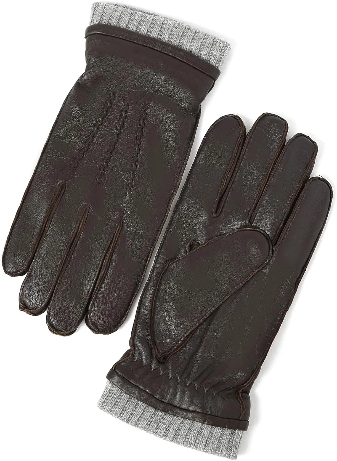 YISEVEN Men's Lambskin Leather Gloves Touchscreen