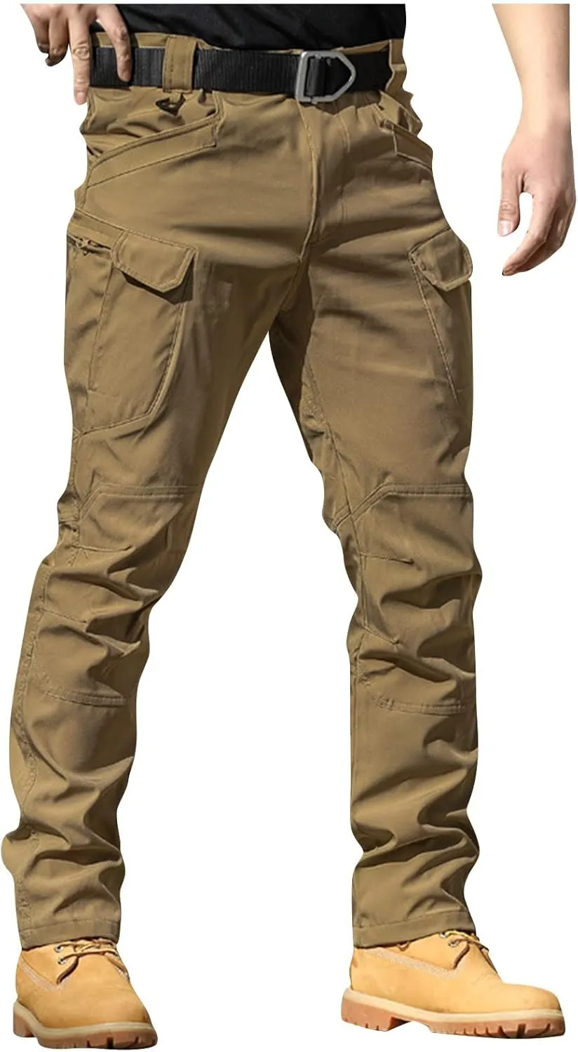 Ymosrh Men's Stretch City Special Service Pants - Military Fan Ix7 Multi Pocket Overalls