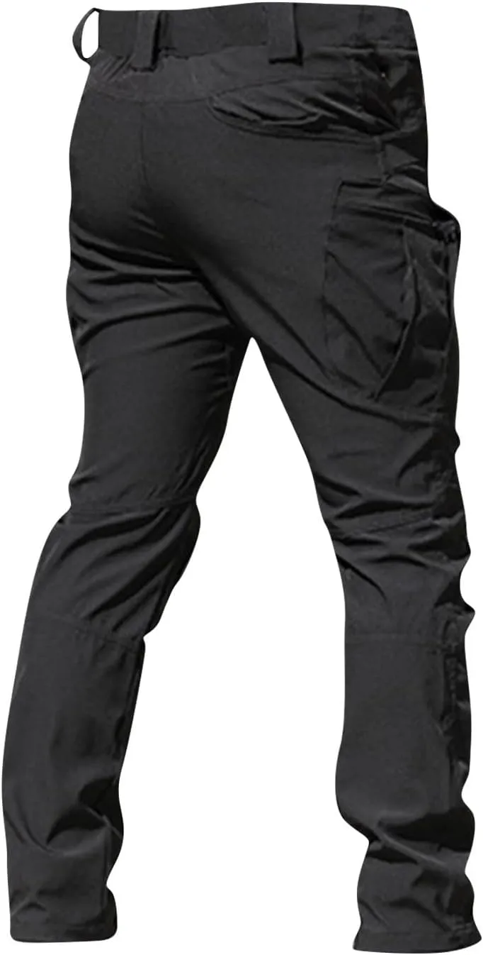 Ymosrh Men's Stretch City Special Service Pants - Military Fan Ix7 Multi Pocket Overalls