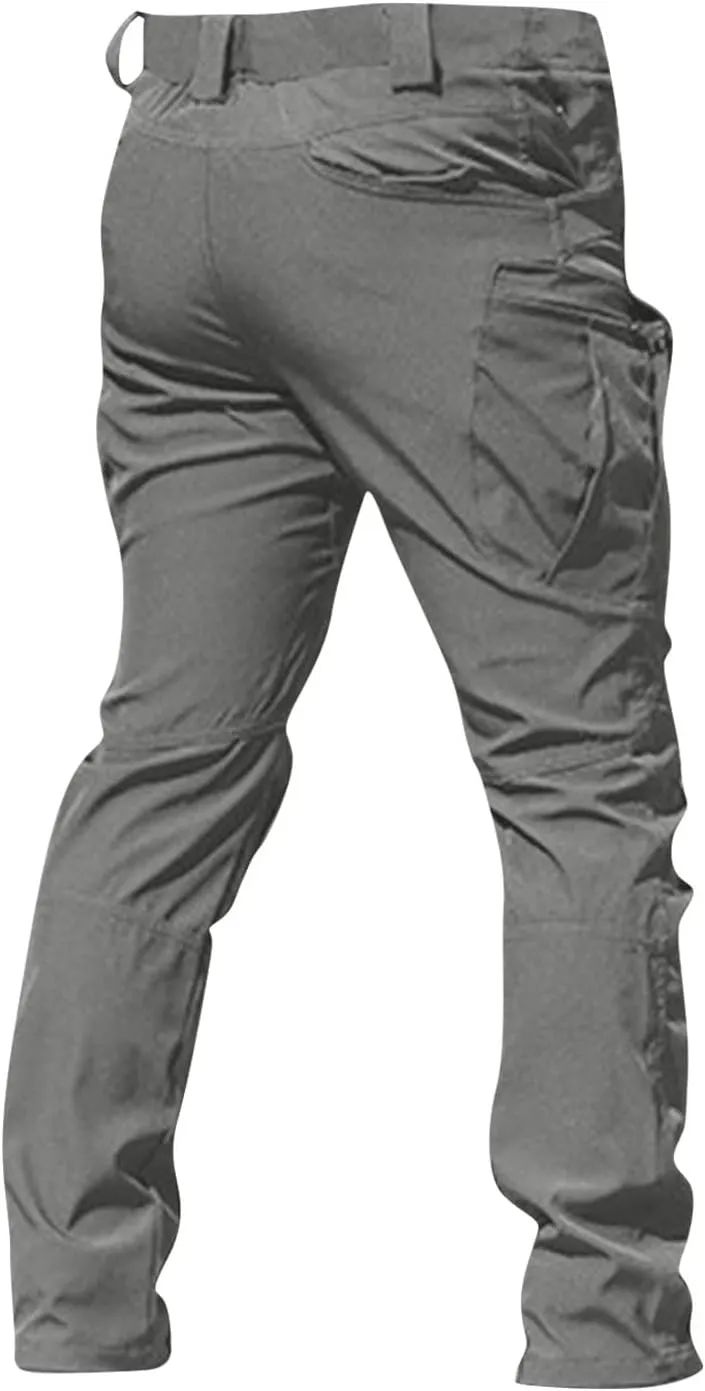 Ymosrh Men's Stretch City Special Service Pants - Military Fan Ix7 Multi Pocket Overalls