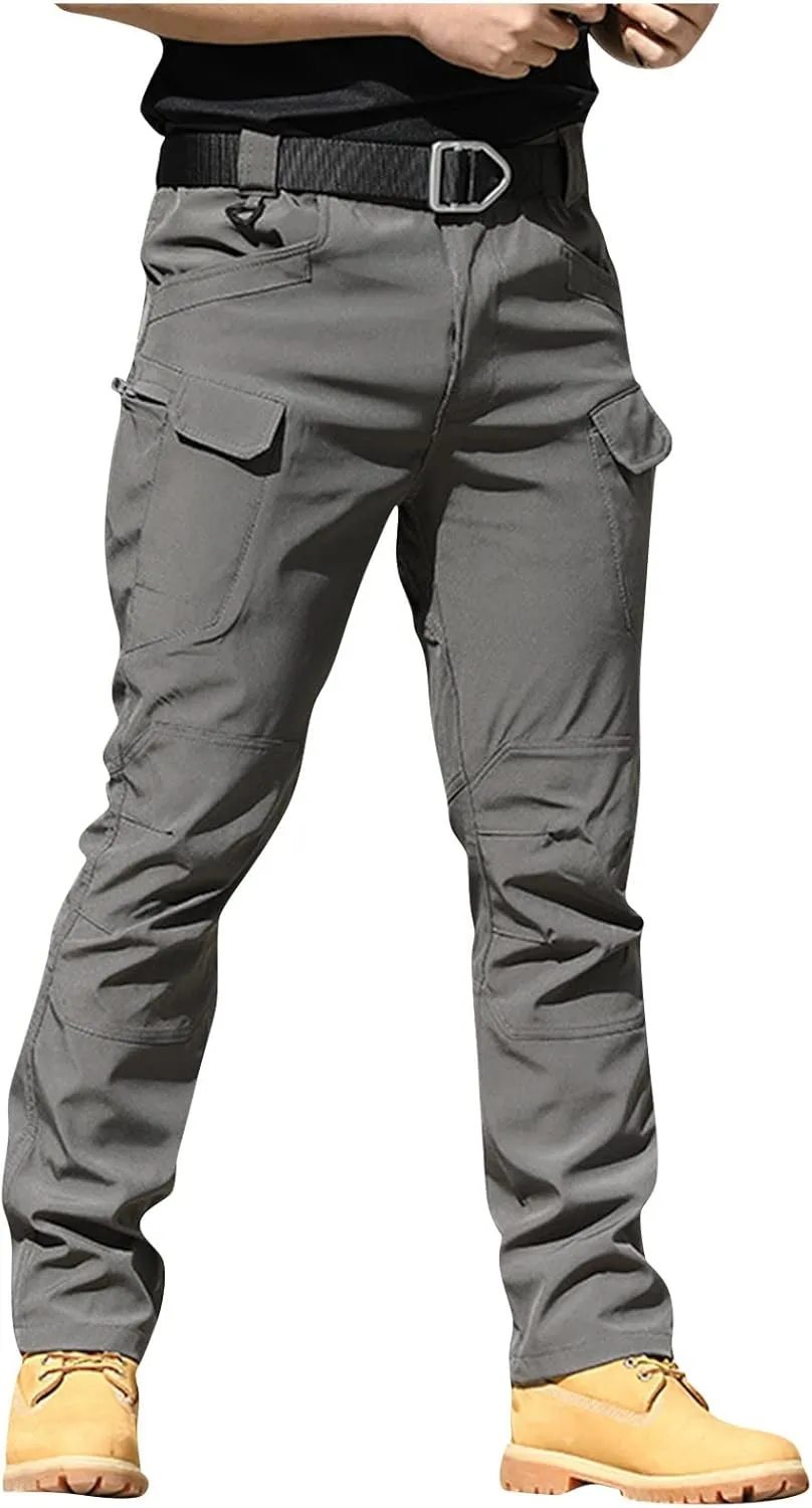 Ymosrh Men's Stretch City Special Service Pants - Military Fan Ix7 Multi Pocket Overalls