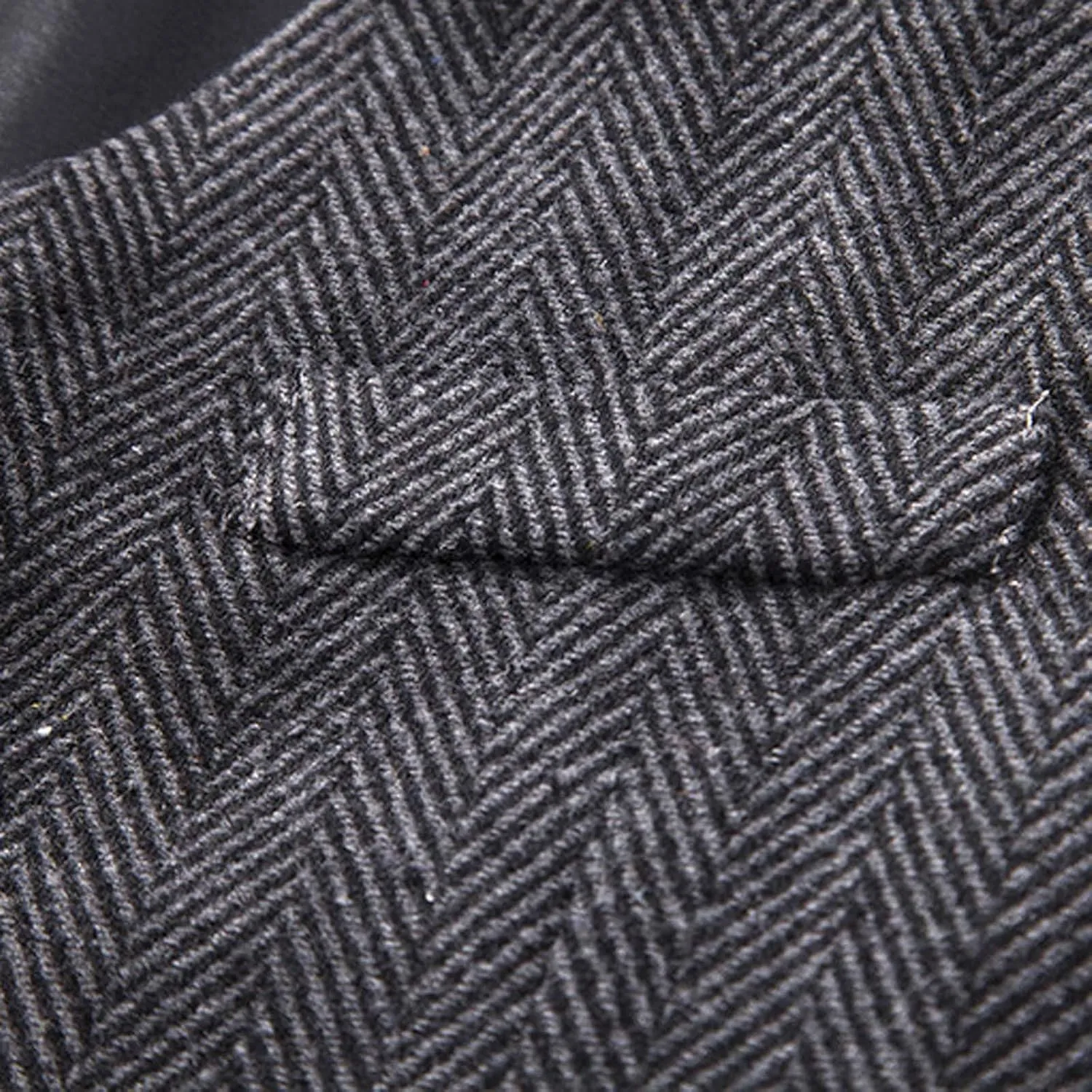 Zeiyignr Mens Business Casual Suit Vest V Neck Double Breasted Dress Vests Tweed Slim Fit Waistcoat for Wedding Formal Party