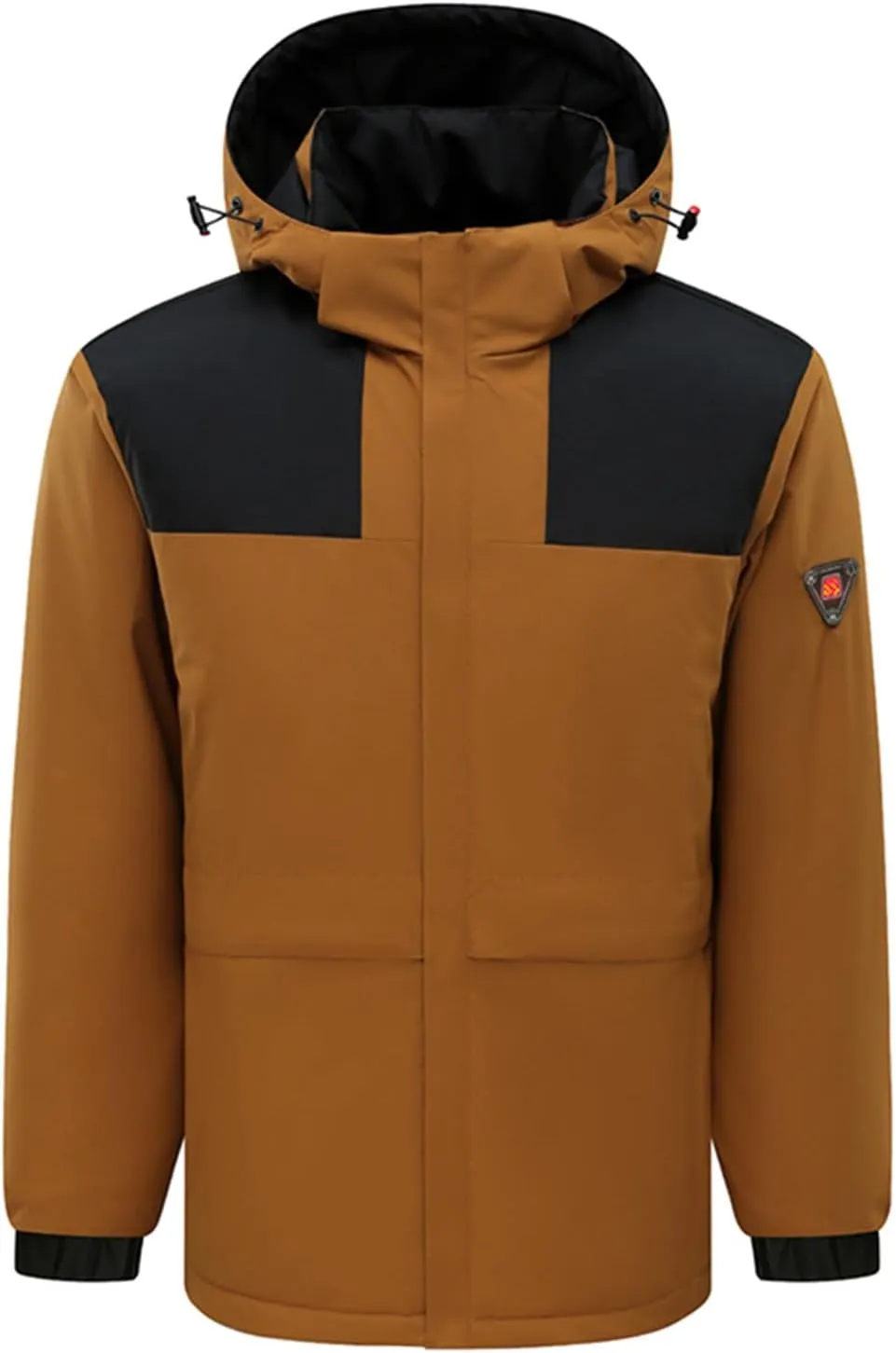 Zeiyignr Men's Waterproof Ski Jacket Winter Heated Jacket Snowboarding Jackets Mountain Windbreaker Hooded Raincoat Warm Coat