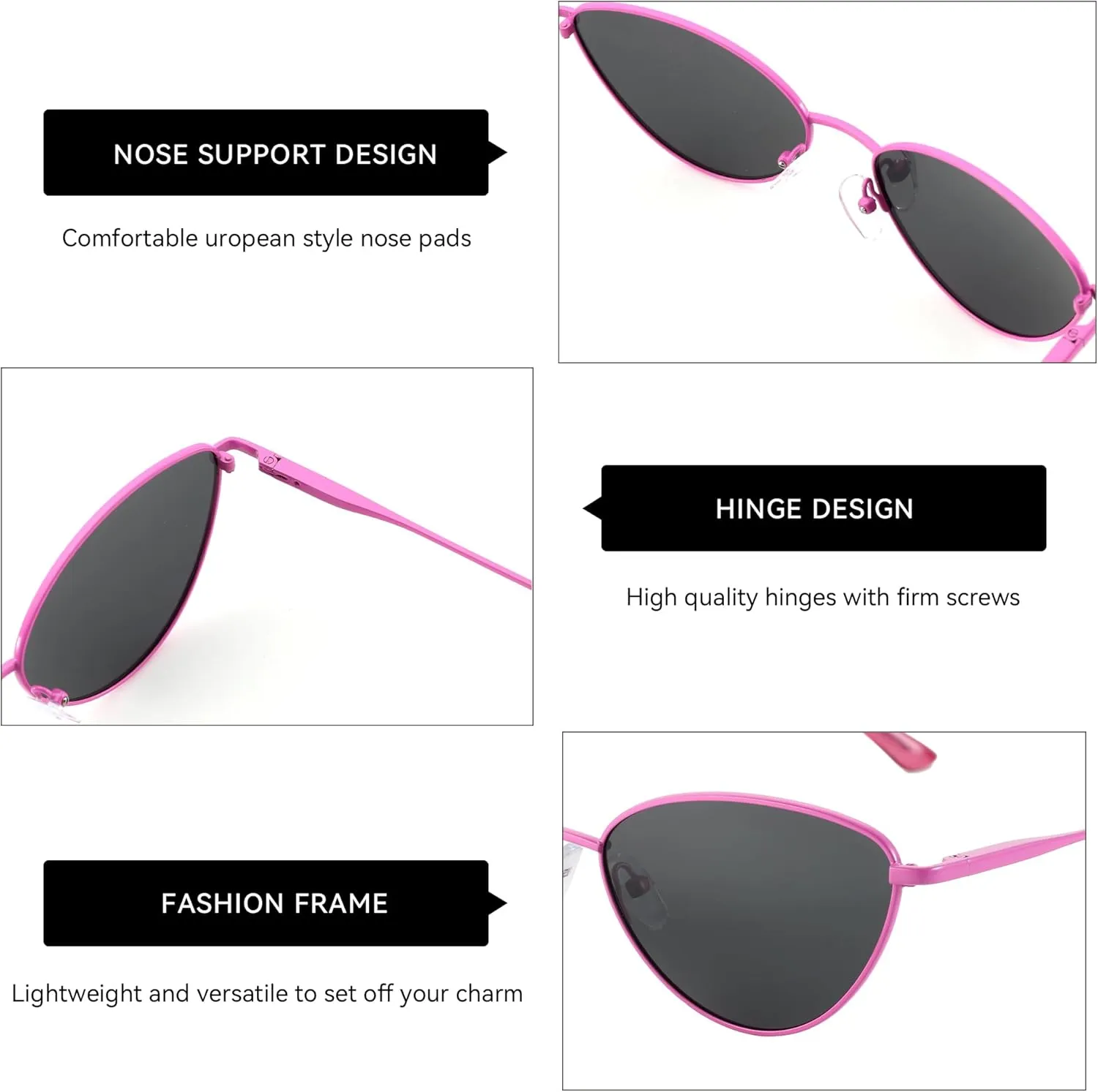 ZENOTTIC Cat Eye Sunglasses for Women UV400 Polarized Glasses Trendy Fashion Style Woman Sunglass