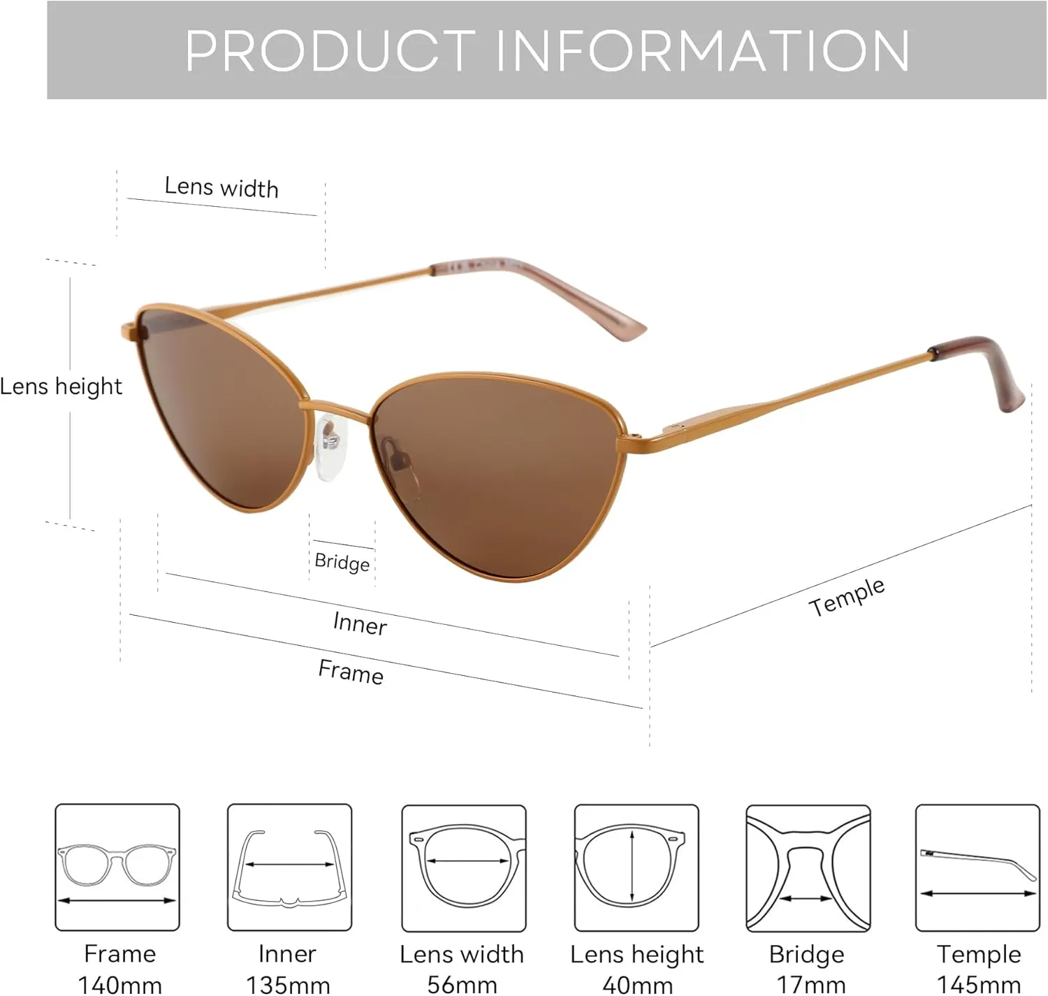 ZENOTTIC Cat Eye Sunglasses for Women UV400 Polarized Glasses Trendy Fashion Style Woman Sunglass
