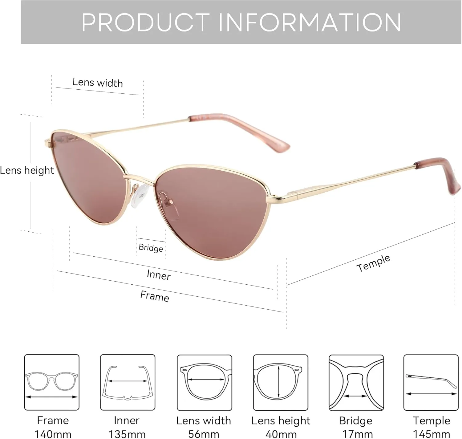 ZENOTTIC Cat Eye Sunglasses for Women UV400 Polarized Glasses Trendy Fashion Style Woman Sunglass