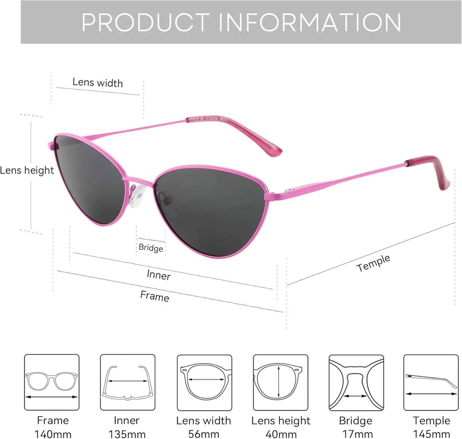 ZENOTTIC Cat Eye Sunglasses for Women UV400 Polarized Glasses Trendy Fashion Style Woman Sunglass