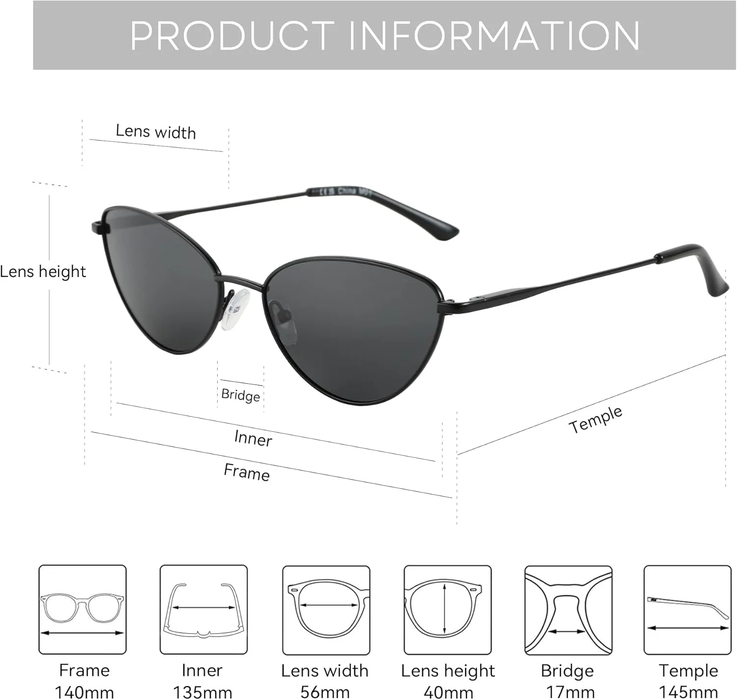 ZENOTTIC Cat Eye Sunglasses for Women UV400 Polarized Glasses Trendy Fashion Style Woman Sunglass