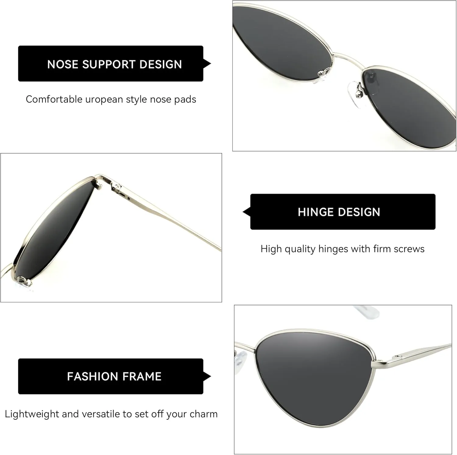 ZENOTTIC Cat Eye Sunglasses for Women UV400 Polarized Glasses Trendy Fashion Style Woman Sunglass