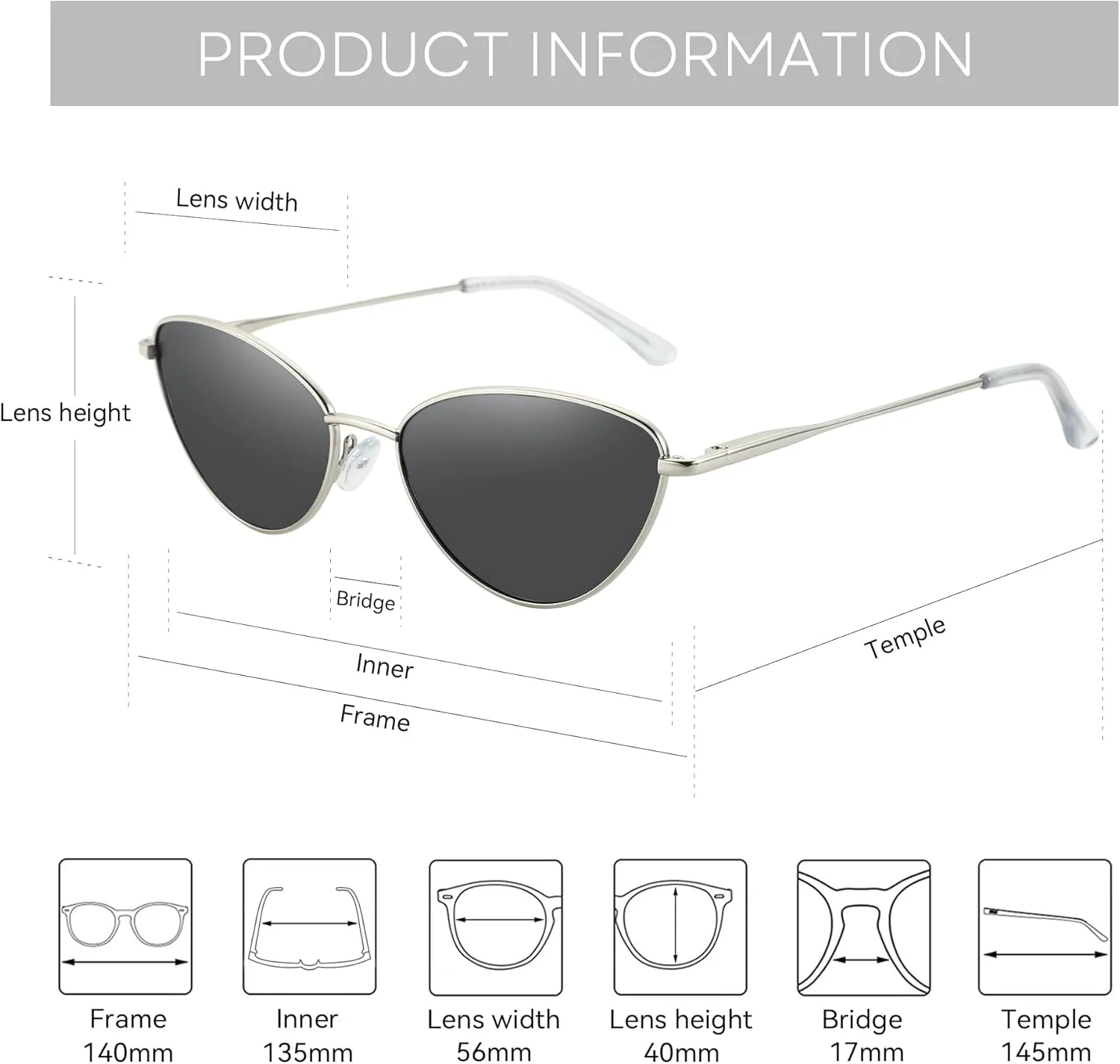 ZENOTTIC Cat Eye Sunglasses for Women UV400 Polarized Glasses Trendy Fashion Style Woman Sunglass