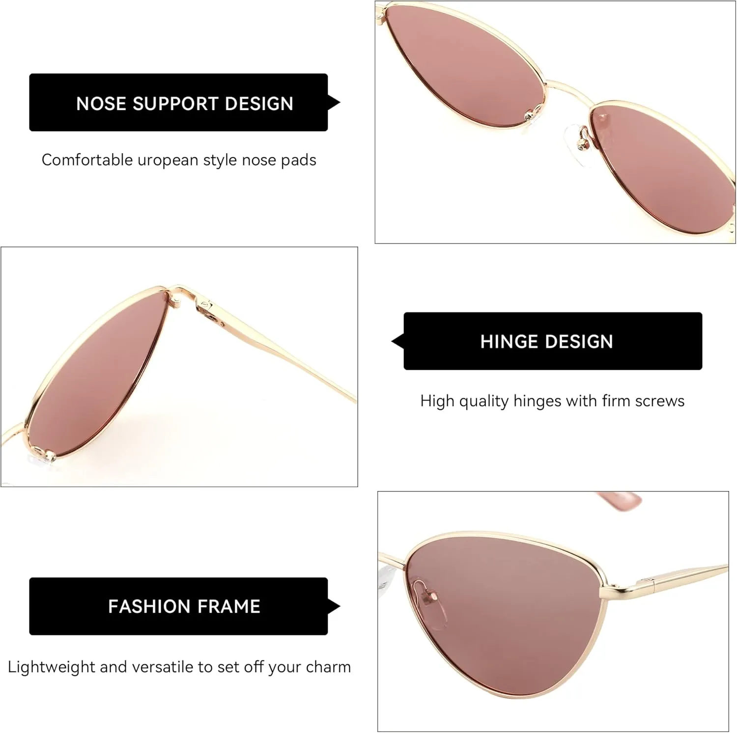 ZENOTTIC Cat Eye Sunglasses for Women UV400 Polarized Glasses Trendy Fashion Style Woman Sunglass
