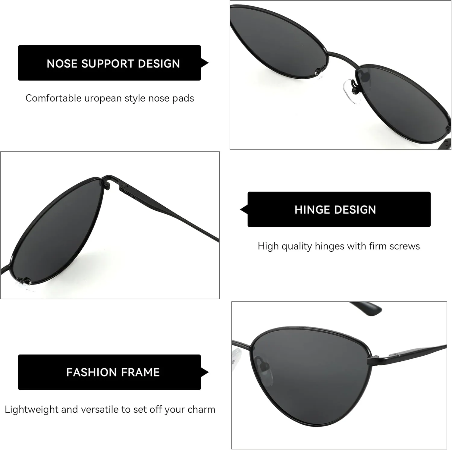 ZENOTTIC Cat Eye Sunglasses for Women UV400 Polarized Glasses Trendy Fashion Style Woman Sunglass