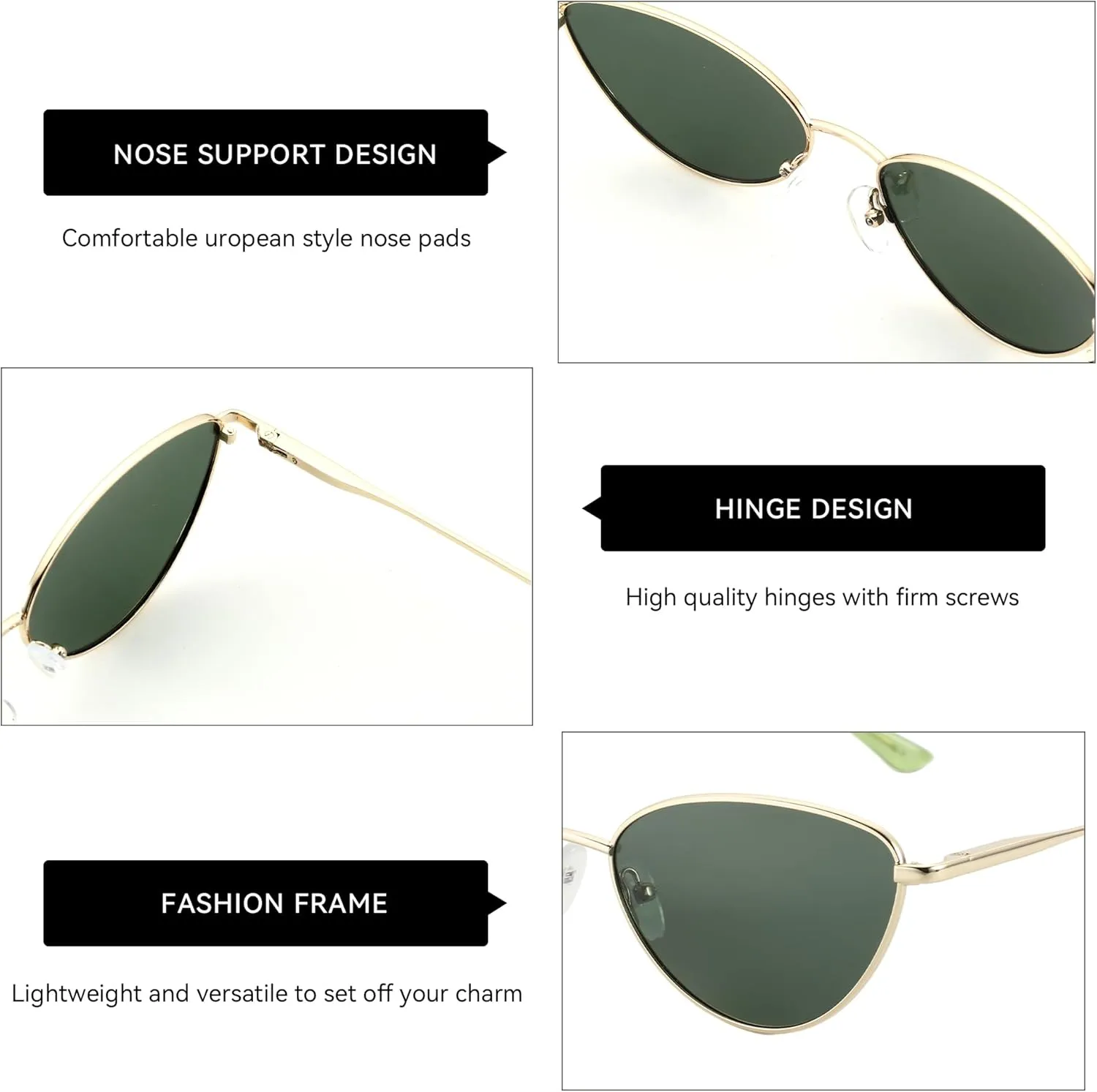 ZENOTTIC Cat Eye Sunglasses for Women UV400 Polarized Glasses Trendy Fashion Style Woman Sunglass