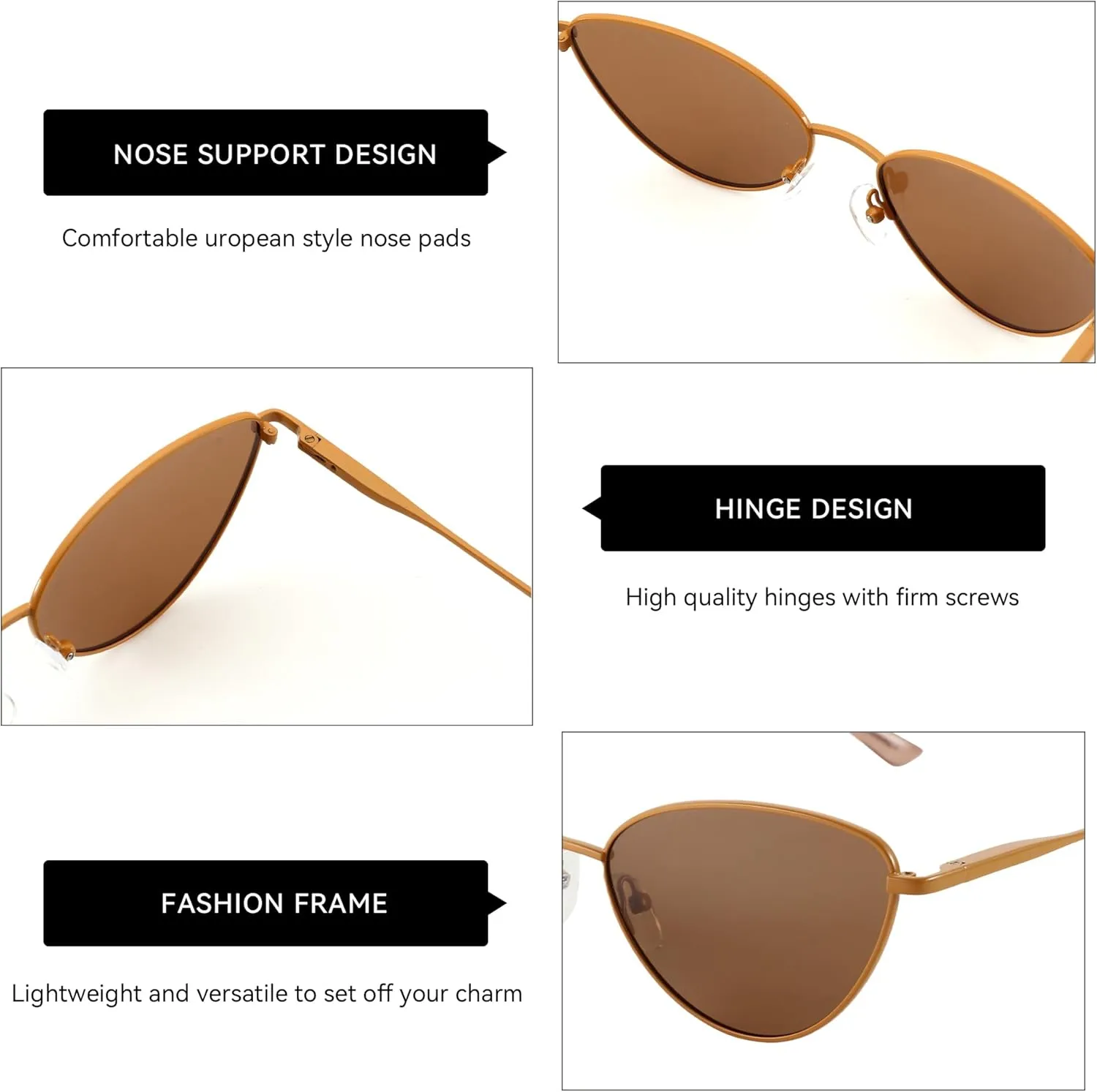 ZENOTTIC Cat Eye Sunglasses for Women UV400 Polarized Glasses Trendy Fashion Style Woman Sunglass