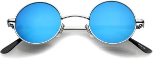 zeroUV - Retro Round Sunglasses for Men Women with Color Mirrored Lens Glasses 1409